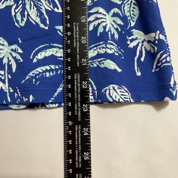 J McLaughlin Womens Catalina Cloth Top Palm Trees Blue Womens Size S - Picture 6 of 6